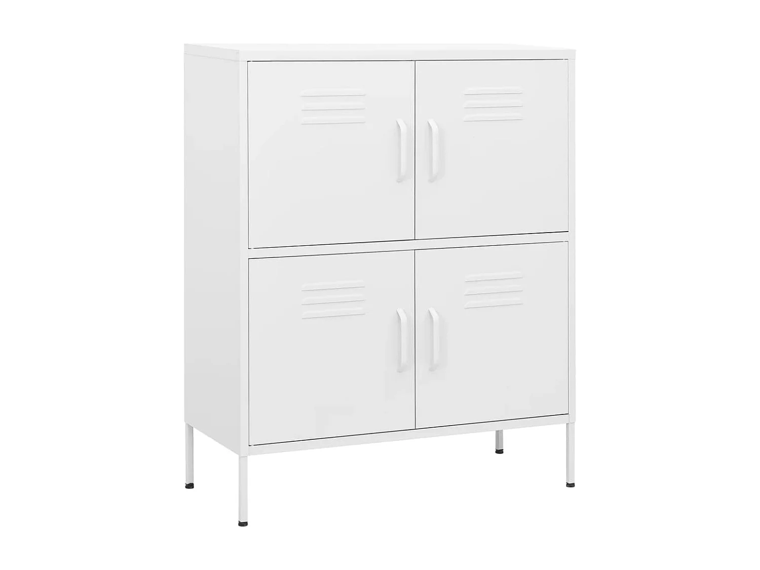 Lagerschrank Weiß 80x35x101,5 cm Stahl