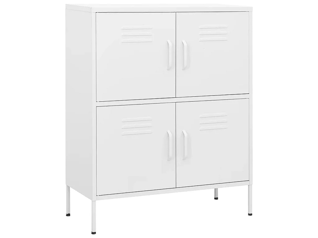 Armário de arrumação aço 80x35x101,5 cm branco