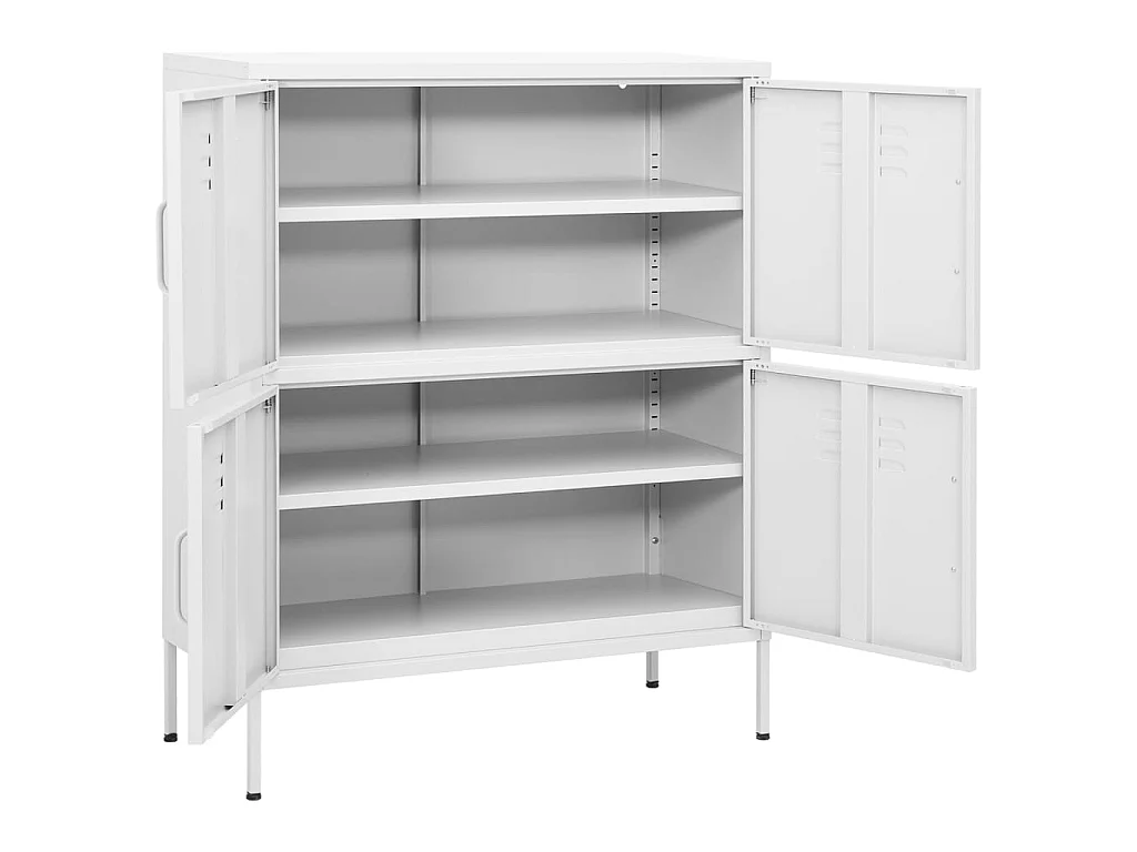 Armário de arrumação aço 80x35x101,5 cm branco