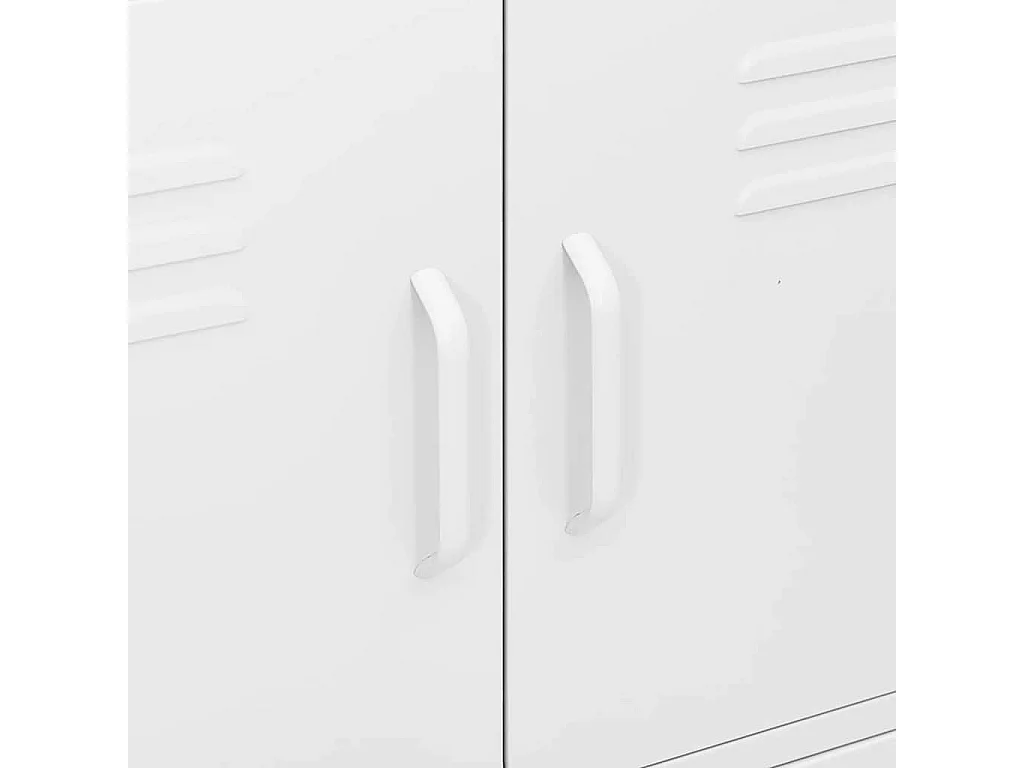 Opbergkast 80x35x101,5 cm staal wit