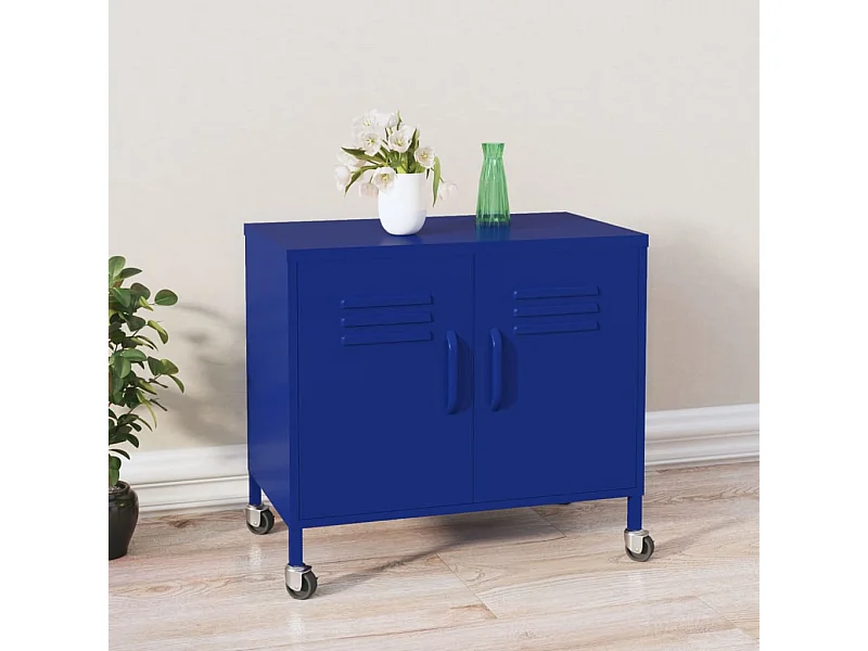 Armoire de rangement Bleu marine 60x35x56 cm Acier