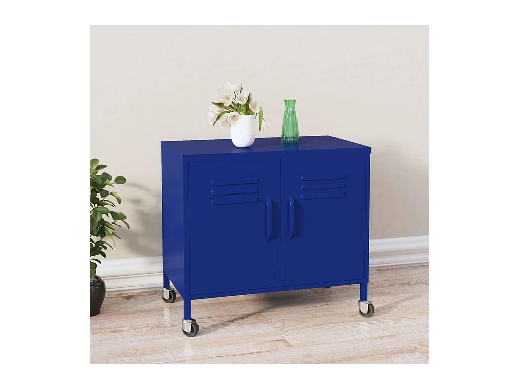 Armadietto Blu Marino 60x35x56 cm in Acciaio