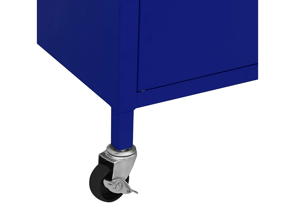 Armario de almacenamiento acero azul marino 60x35x56 cm