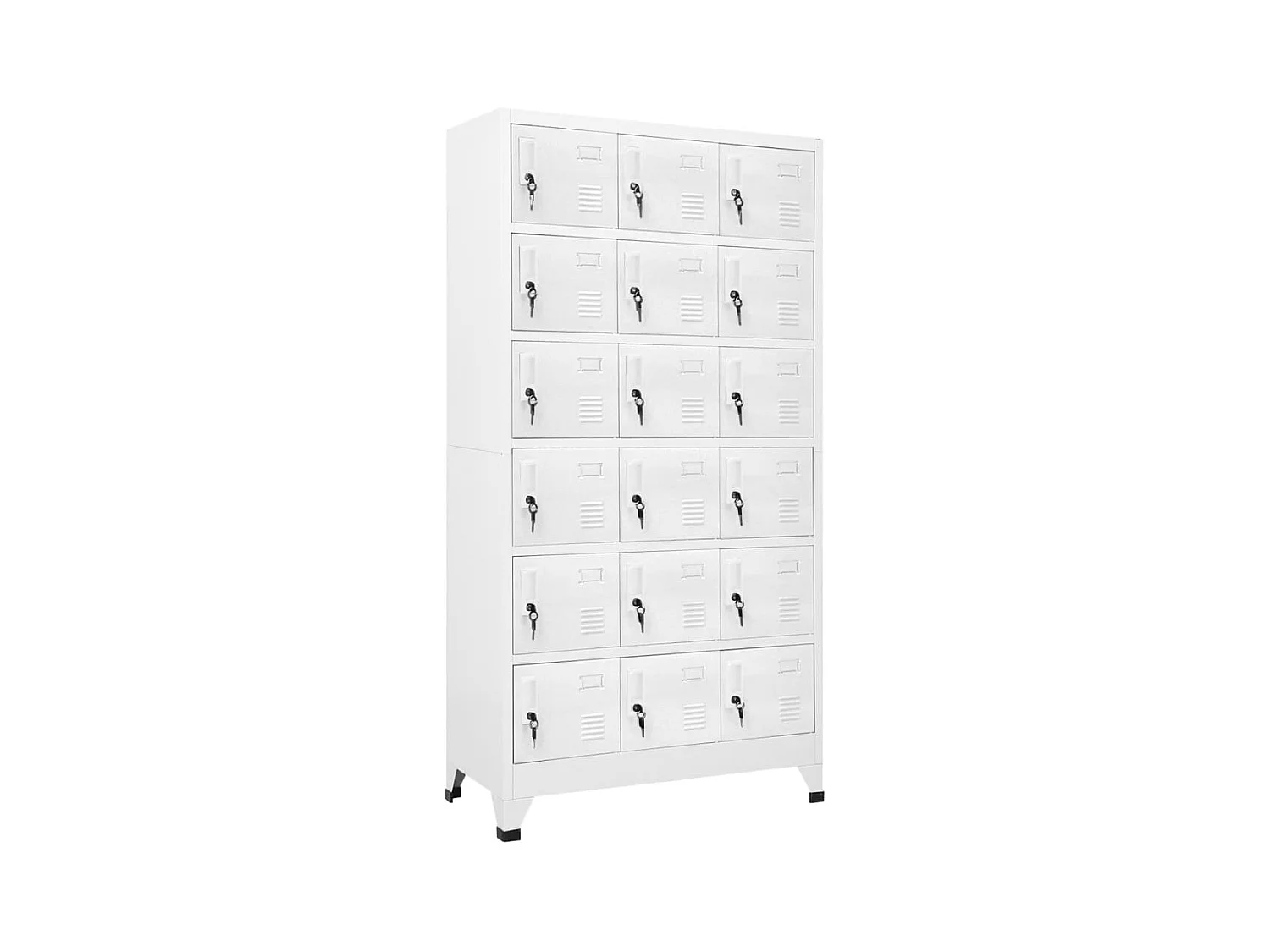 Armoire à casier avec 18 compartiments Métal 90x40x180 cm