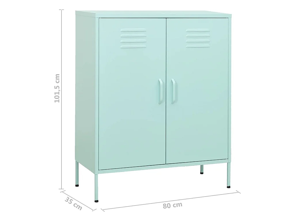 Armadietto Menta 80x35x101,5 cm in Acciaio