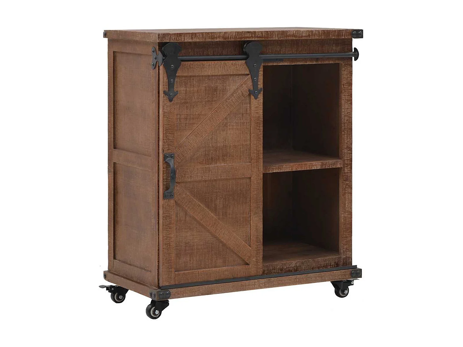 Armoire de rangement Bois de sapin massif 64x33,5x75 cm Marron
