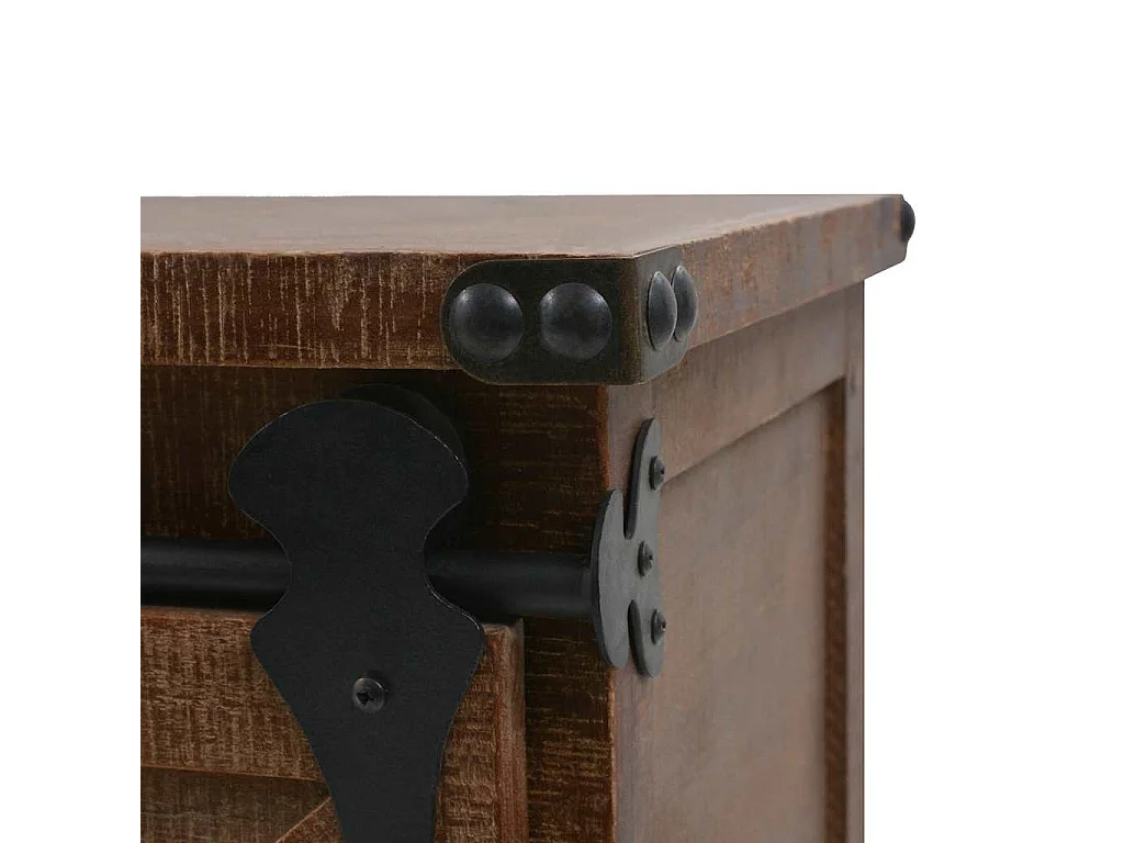 Armoire de rangement Bois de sapin massif 64x33,5x75 cm Marron