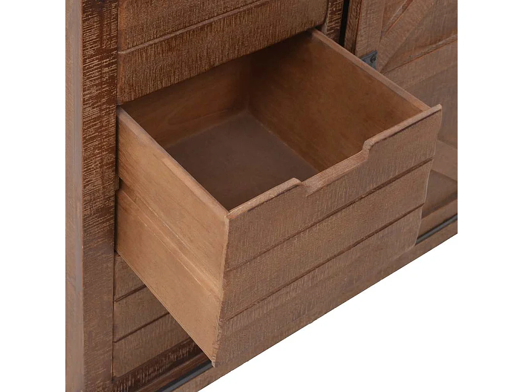 Armoire de rangement Bois de sapin massif 64x33,5x75 cm Marron