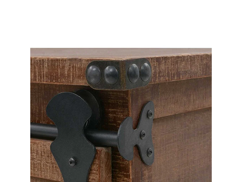 Armoire de rangement Bois de sapin massif 64x33,5x75 cm Marron