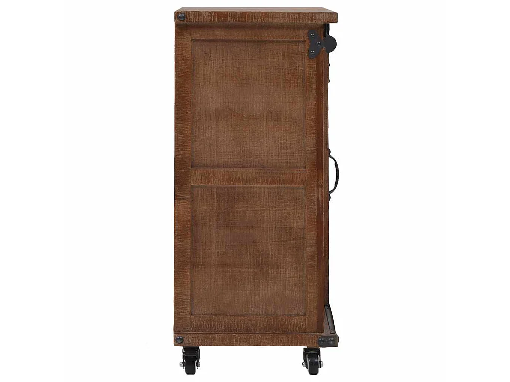 Armoire de rangement Bois de sapin massif 64x33,5x75 cm Marron