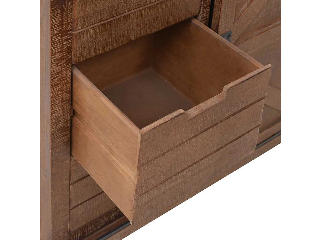 Armoire de rangement Bois de sapin massif 64x33,5x75 cm Marron