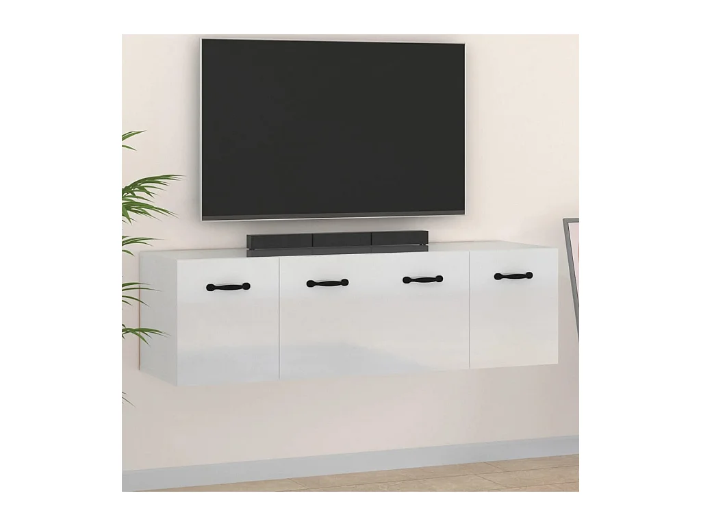 Armoires murales 2 pcs Blanc brillant 80x36,5x35 cm