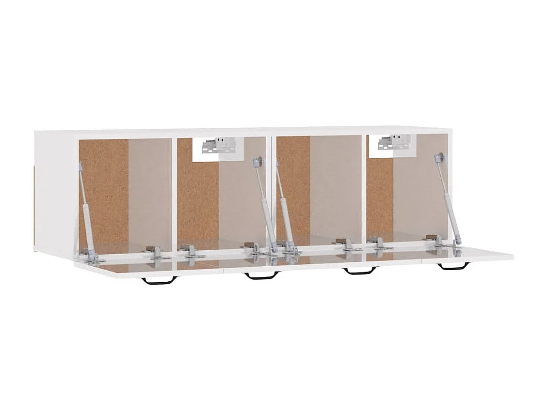 Armoires murales 2 pcs Blanc brillant 80x36,5x35 cm