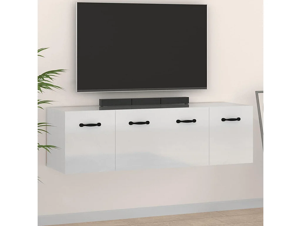 Armoires murales 2 pcs Blanc brillant 80x36,5x35 cm