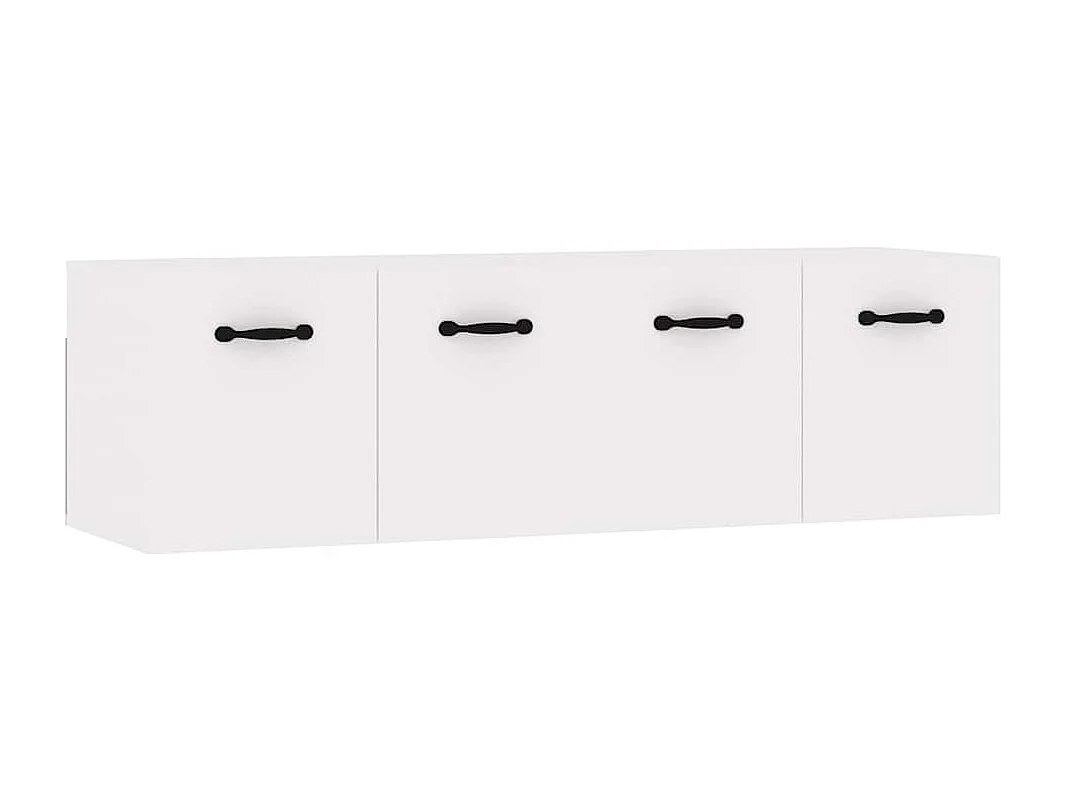 Armoires murales 2 pcs Blanc brillant 80x36,5x35 cm