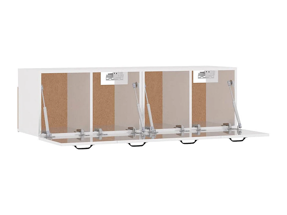 Armoires murales 2 pcs Blanc brillant 80x36,5x35 cm