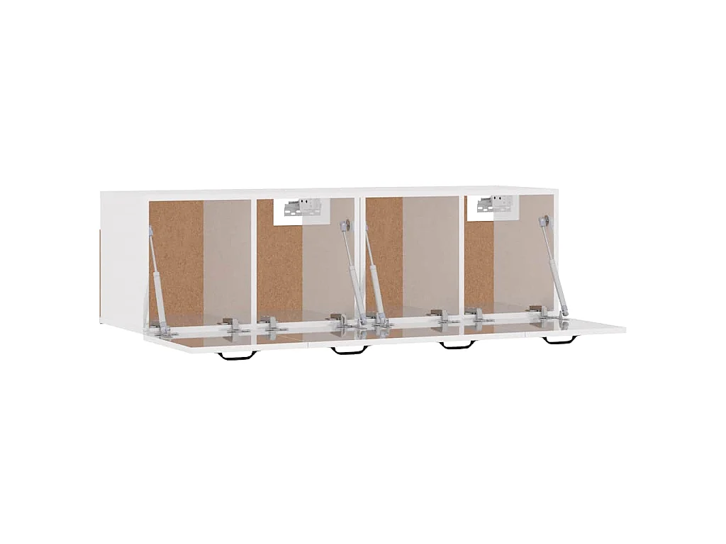 Wandschränke 2 Stk. Hochglanz-Weiß 80x36,5x35 cm Holzwerkstoff