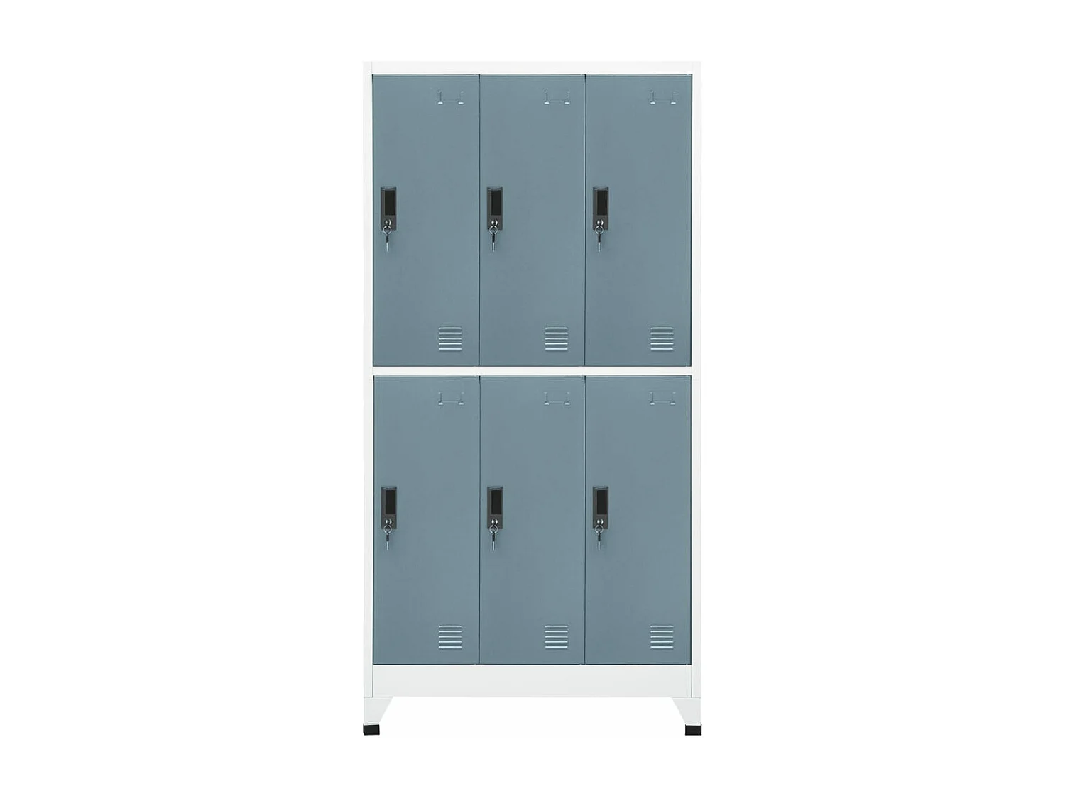 Armoire à casiers Gris clair et gris foncé 90x45x180 cm Acier