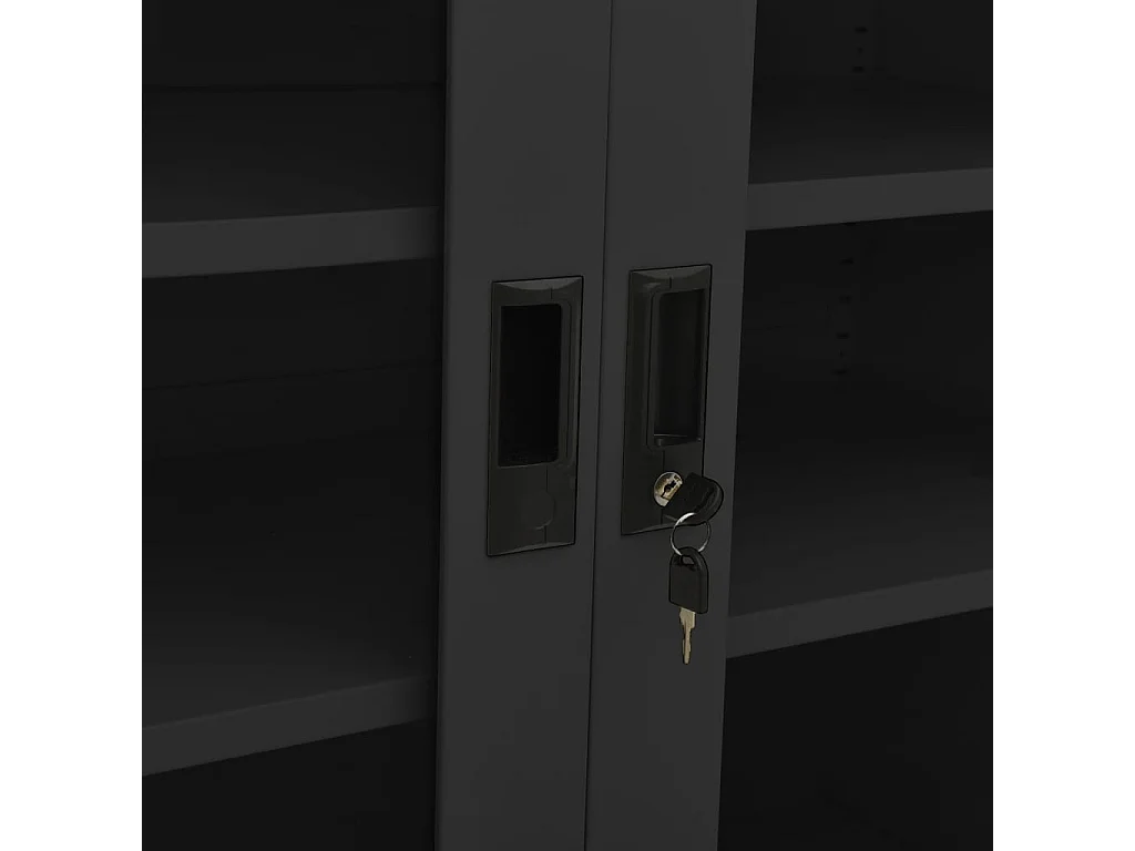 Armário de escritório 90x40x90 cm aço antracite