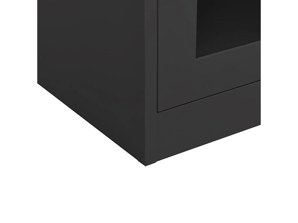 Armário de escritório 90x40x90 cm aço antracite