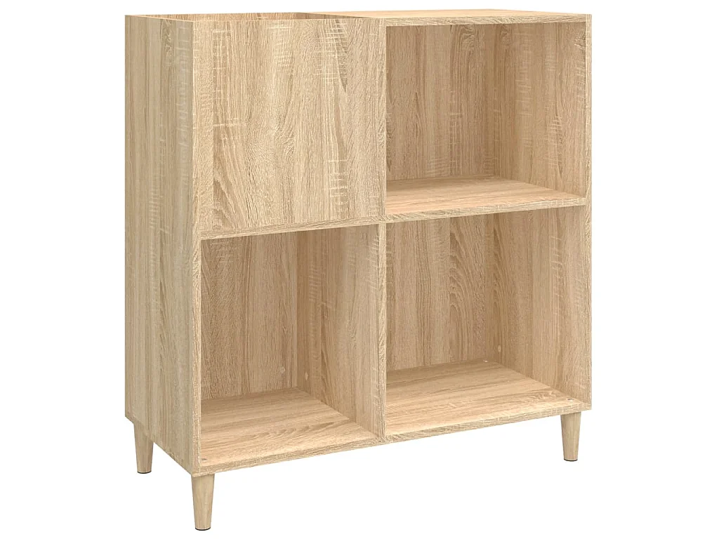 Mobile Porta Dischi Rovere Sonoma 84,5x38x89 Legno Multistrato