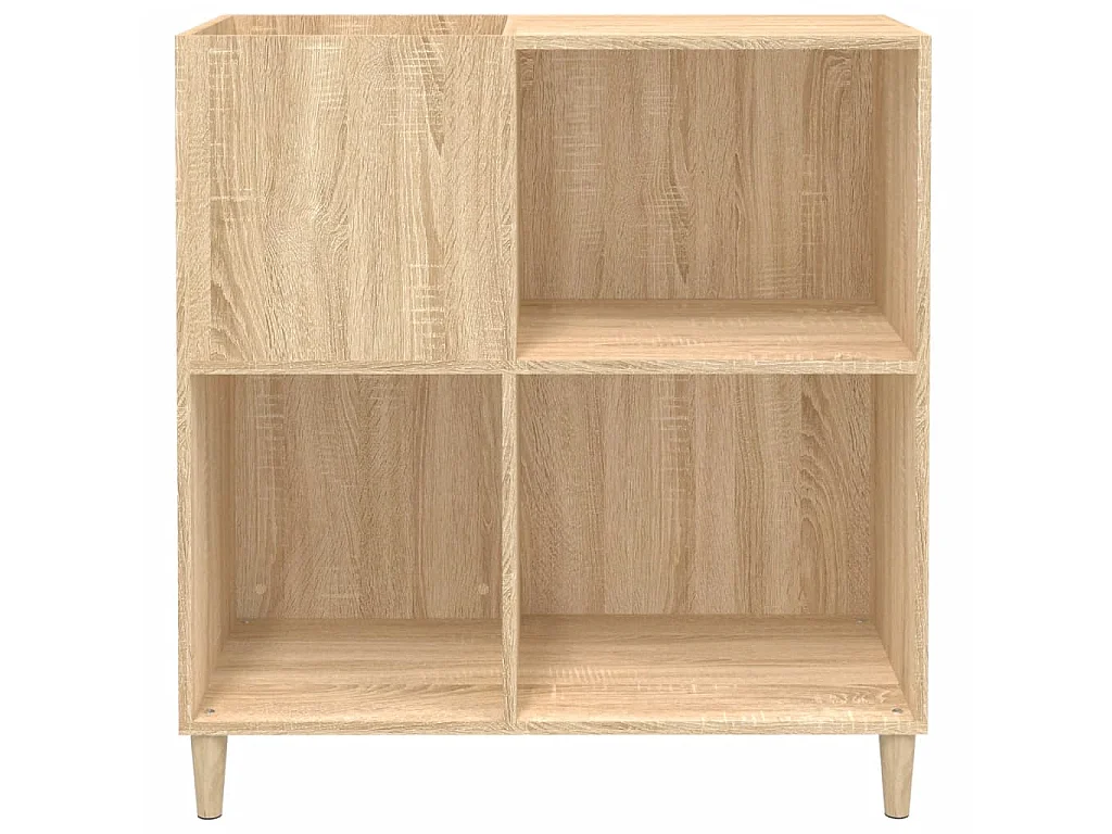 Mobile Porta Dischi Rovere Sonoma 84,5x38x89 Legno Multistrato
