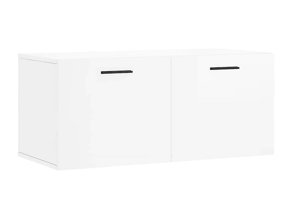 Wandschrank Hochglanz-Weiß 80x36,5x35 cm Holzwerkstoff