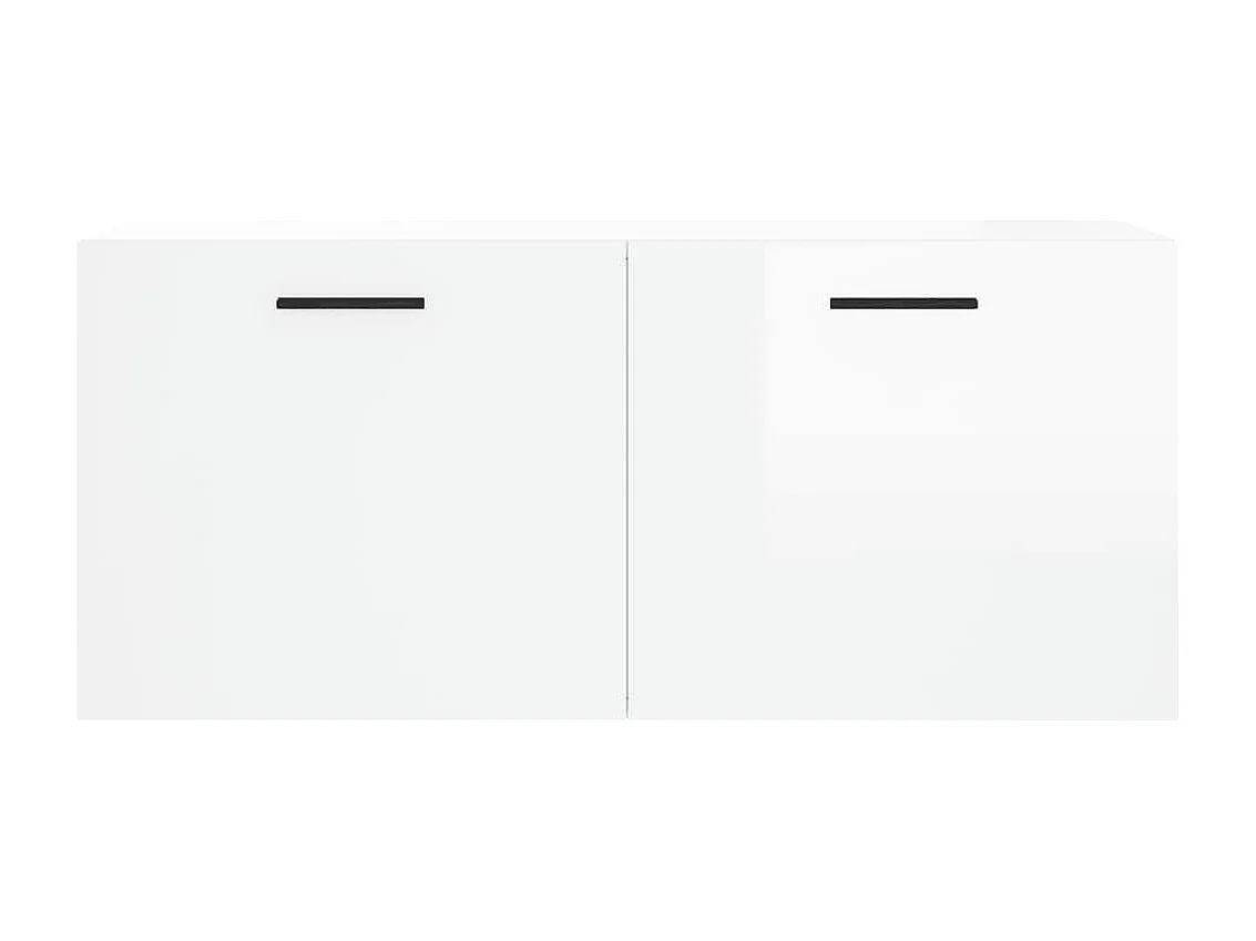 Wandschrank Hochglanz-Weiß 80x36,5x35 cm Holzwerkstoff