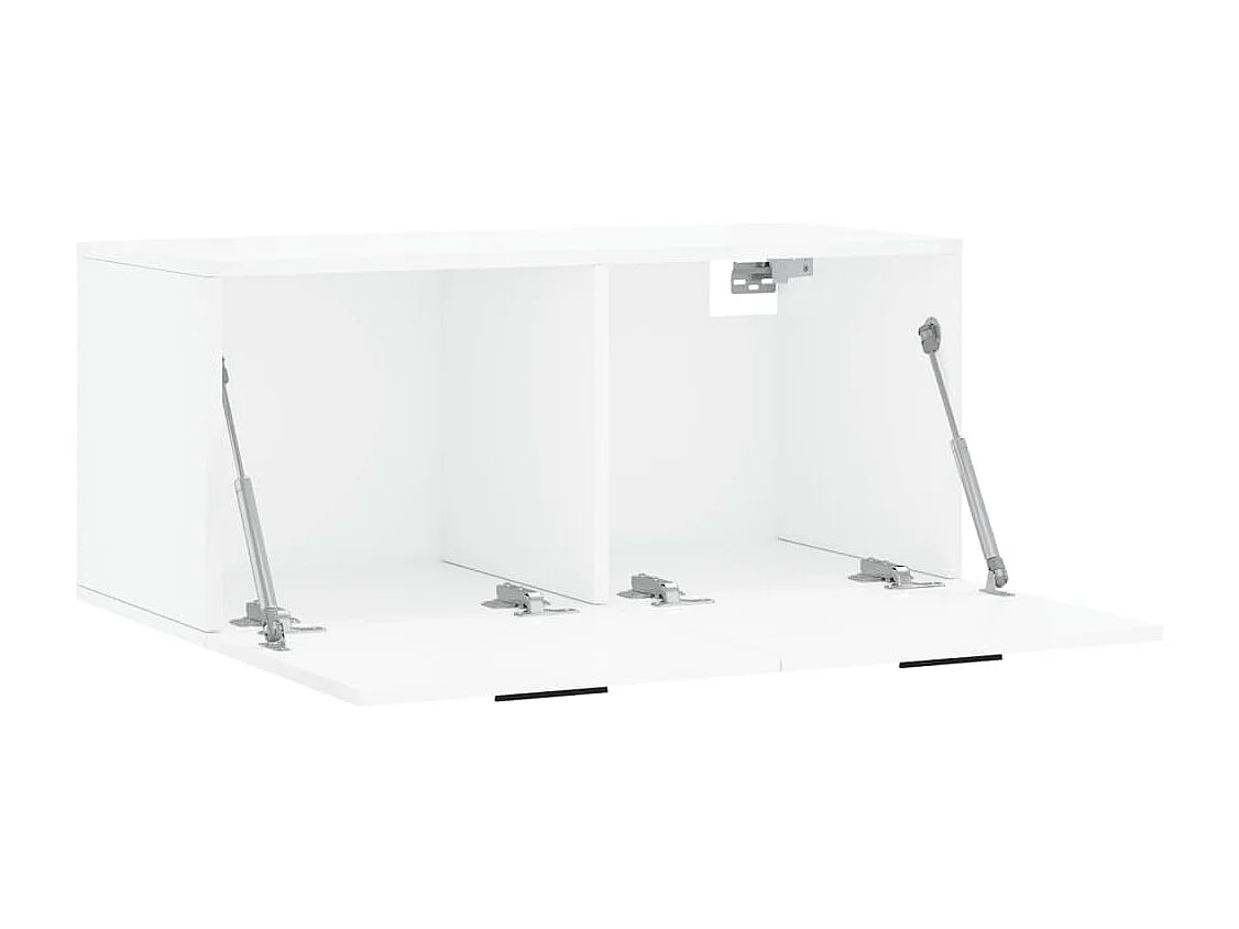 Wandschrank Hochglanz-Weiß 80x36,5x35 cm Holzwerkstoff