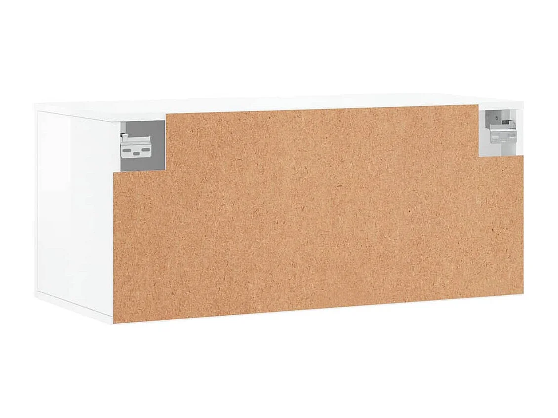 Wandschrank Hochglanz-Weiß 80x36,5x35 cm Holzwerkstoff