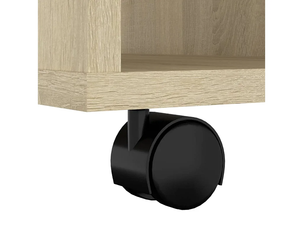 Armario con ruedas madera contrachapada roble Sonoma 60x53x72cm
