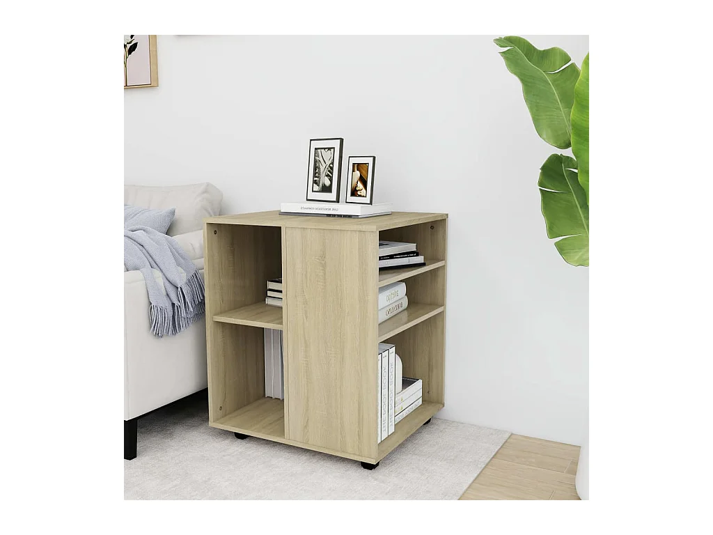 Armoire à roulettes Chêne Sonoma 60x53x72 cm Bois d'ingénierie