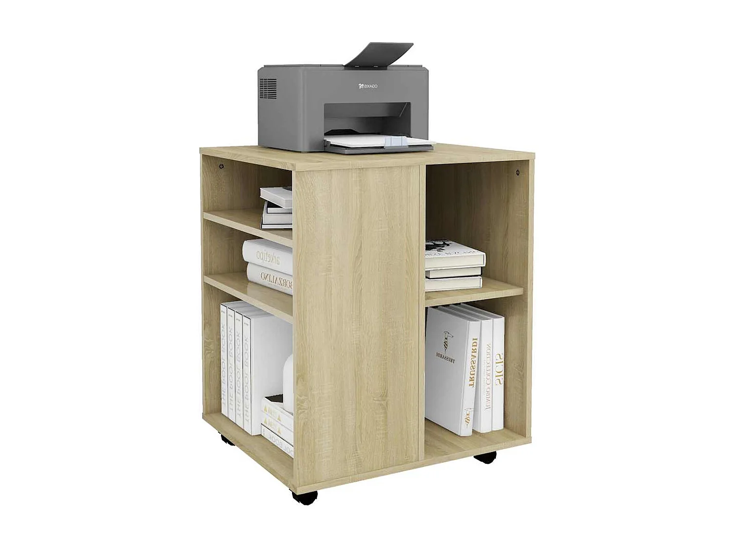 Armoire à roulettes Chêne Sonoma 60x53x72 cm Bois d'ingénierie