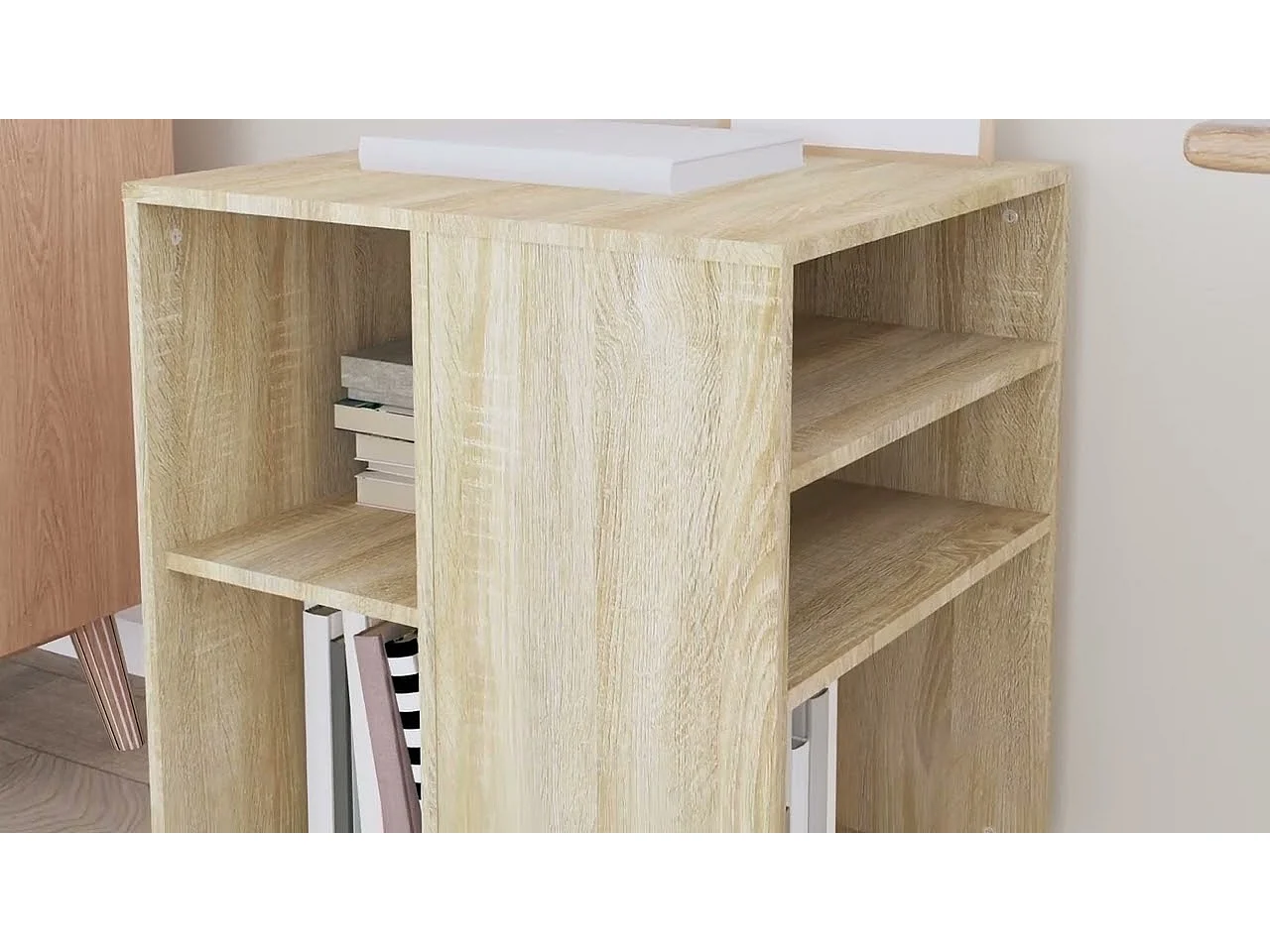 Armoire à roulettes Chêne Sonoma 60x53x72 cm Bois d'ingénierie