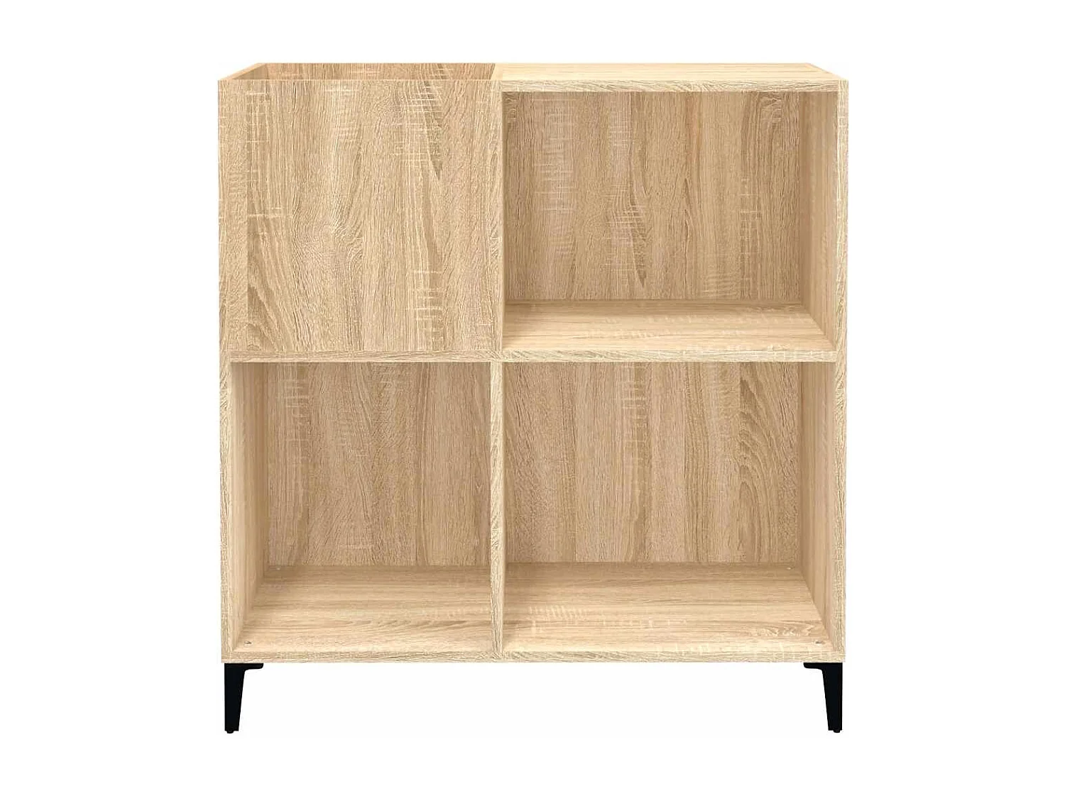 Platenkast 84,5x38x89 cm bewerkt hout sonoma eikenkleurig