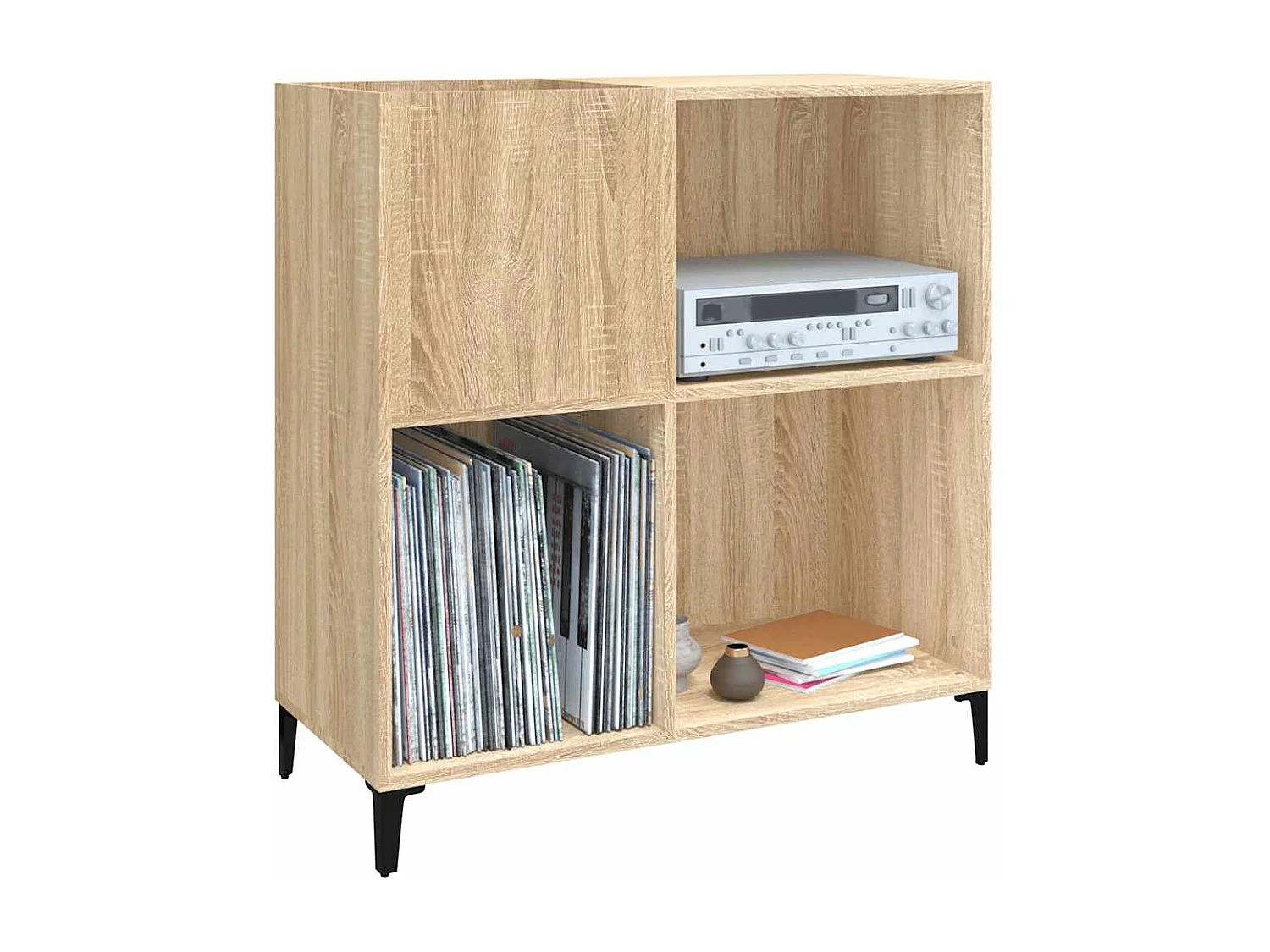 Armoire à disques chêne sonoma 84,5x38x89 cm bois d'ingénierie