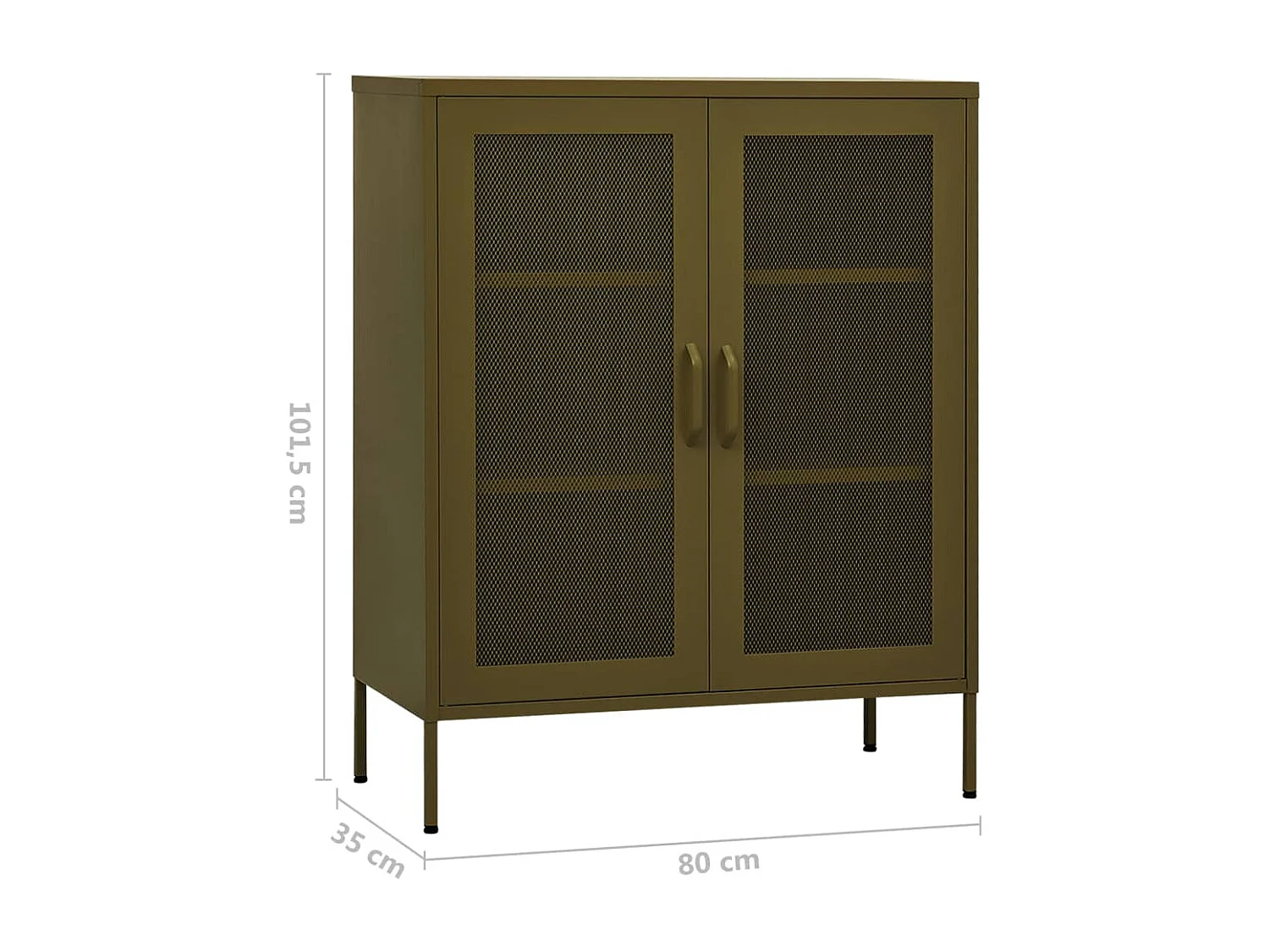 Armoire de rangement Vert olive 80x35x101,5 cm Acier