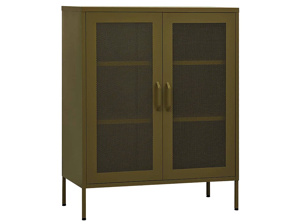 Armoire de rangement Vert olive 80x35x101,5 cm Acier