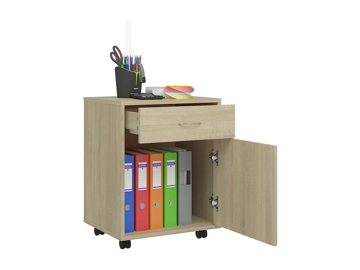 Armoire à roulettes Chêne sonoma 45x38x54 cm Bois d’ingénierie