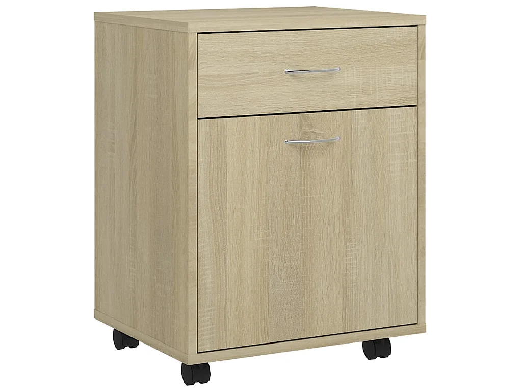 Armoire à roulettes Chêne sonoma 45x38x54 cm Bois d’ingénierie