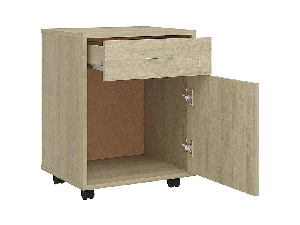 Armoire à roulettes Chêne sonoma 45x38x54 cm Bois d’ingénierie