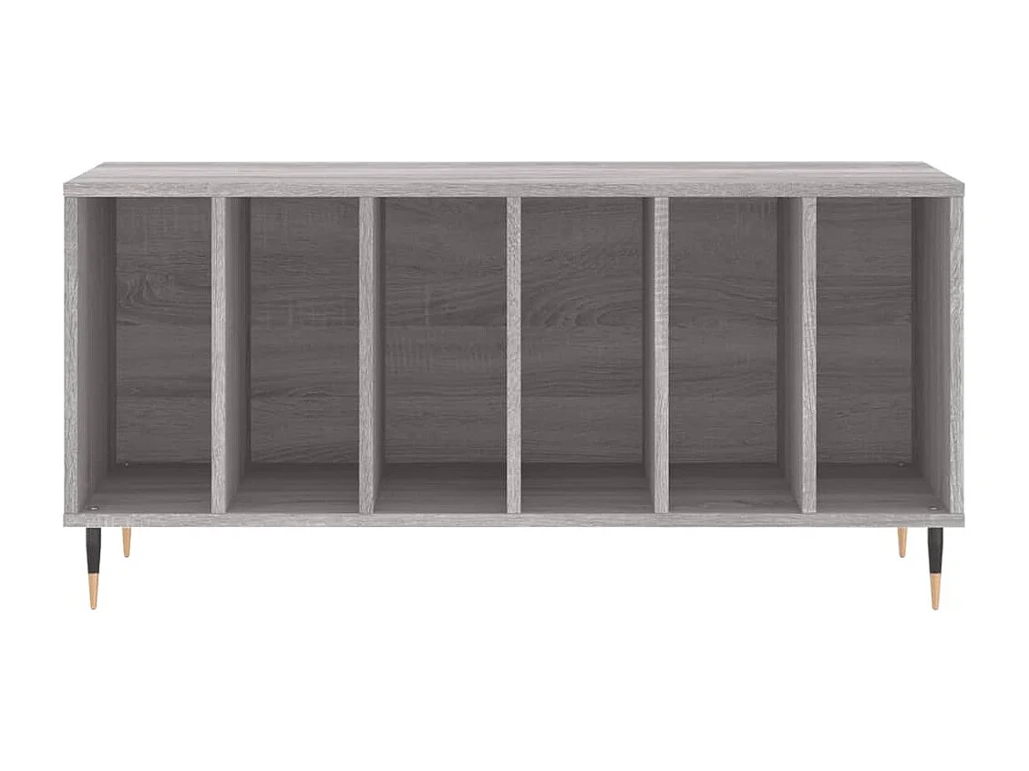 Mobile Porta Dischi Grigio Sonoma 100x38x48cm Legno Multistrato