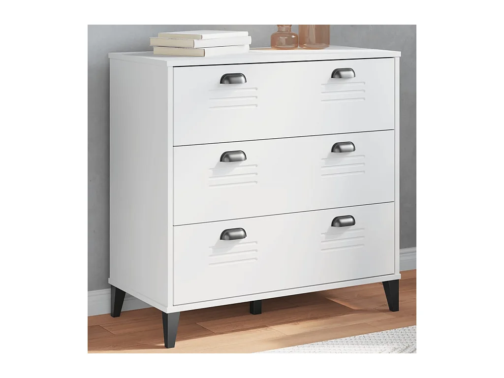 Commode VIKEN blanc bois d'ingénierie
