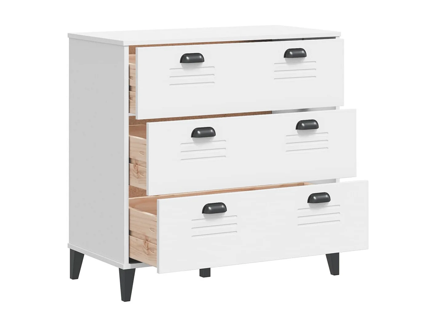 Commode VIKEN blanc bois d'ingénierie