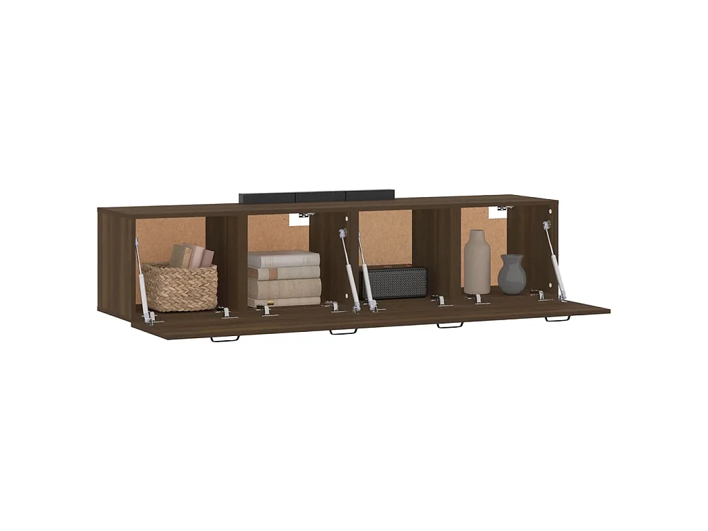 Armoires murales 2pcs Chêne brun 60x36,5x35cm Bois d'ingénierie