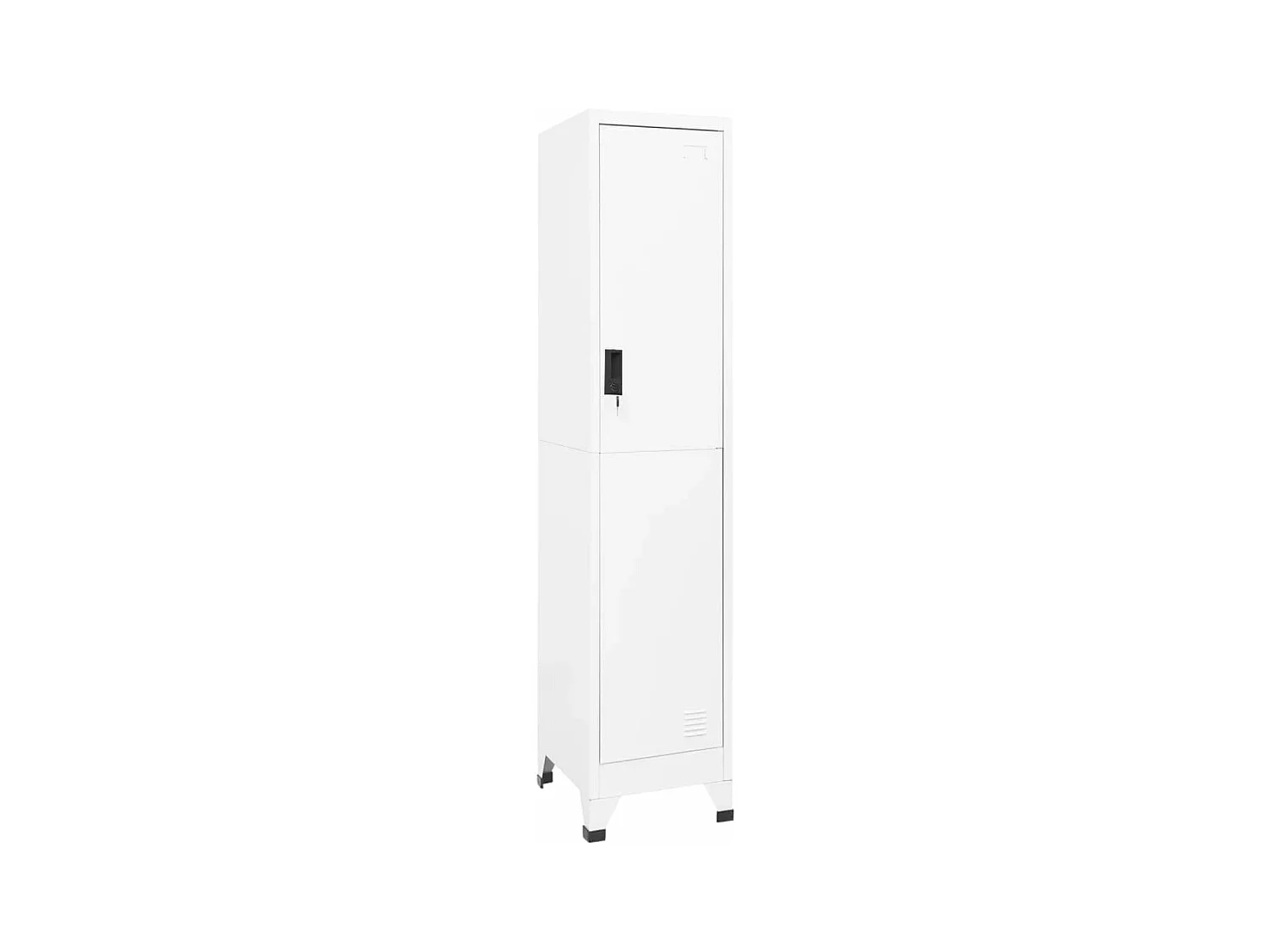 Armadietto con Serratura Bianco 38x45x180 cm in Acciaio