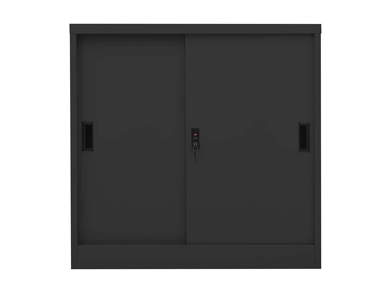 Armoire de bureau porte coulissante Anthracite 90x40x90cm Acier
