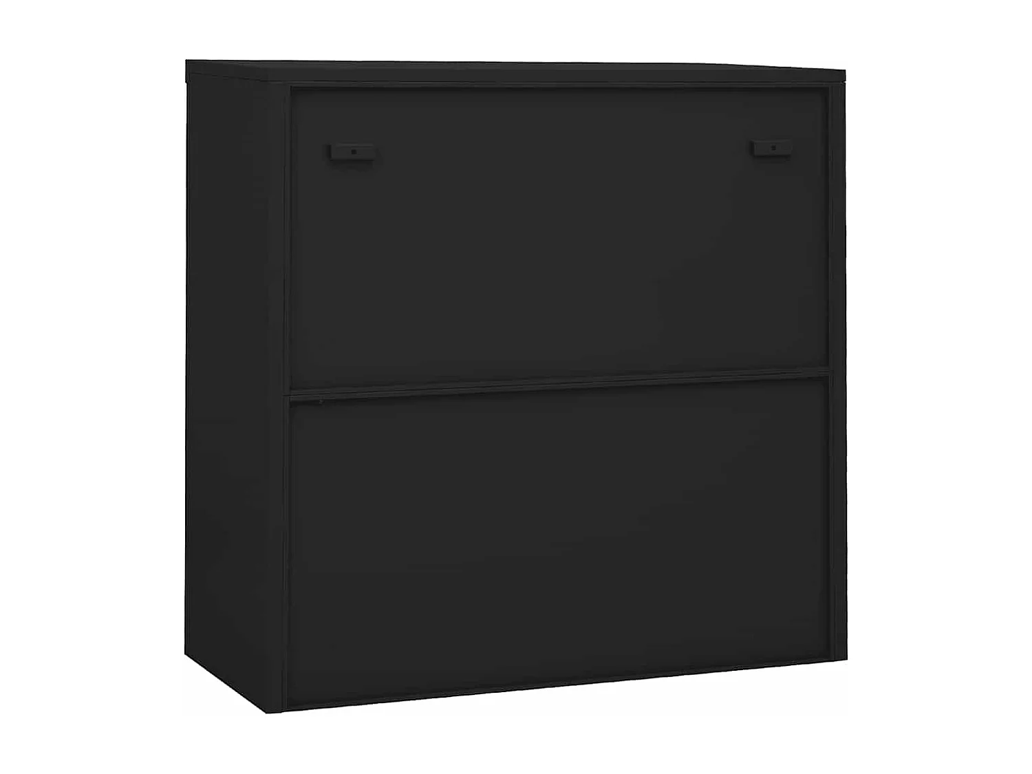 Armoire de bureau porte coulissante Anthracite 90x40x90cm Acier