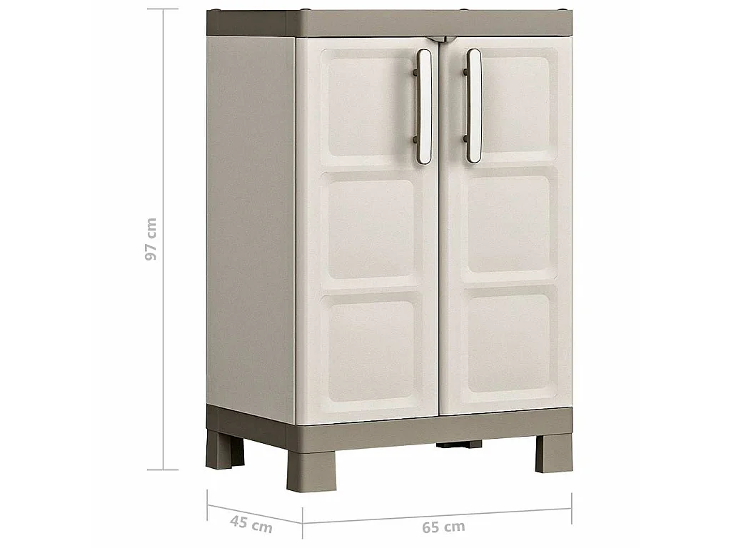 Opbergkast laag Excellence 97 cm beige en taupe