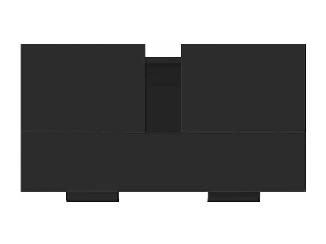 Armoire de salle de bain Noir 64,5x33,5x59 cm Bois d'ingénierie